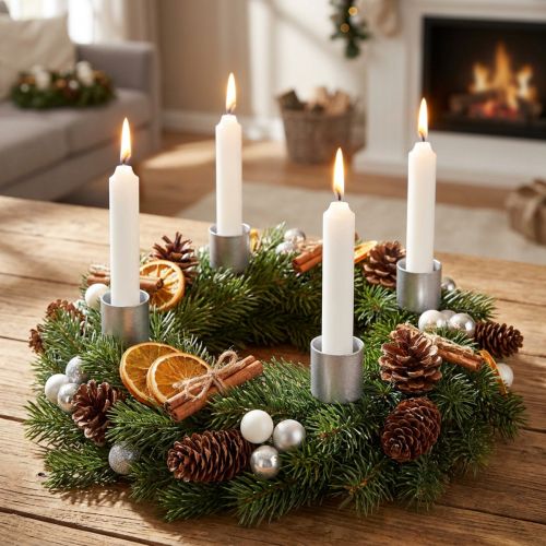 Bougeoir à piquer Pour chandelles Gris argenté H11cm 16 pcs | Floristik24.be