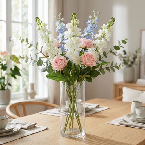 Levkoje Fleur artificielle blanche Fleur de tige artificielle 78cm | Floristik24.be