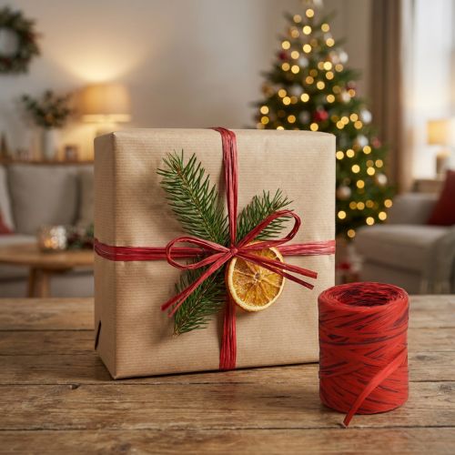 Ruban raphia rouge bordeaux ruban cadeau ruban raphia ruban décoratif 200m | Floristik24.be
