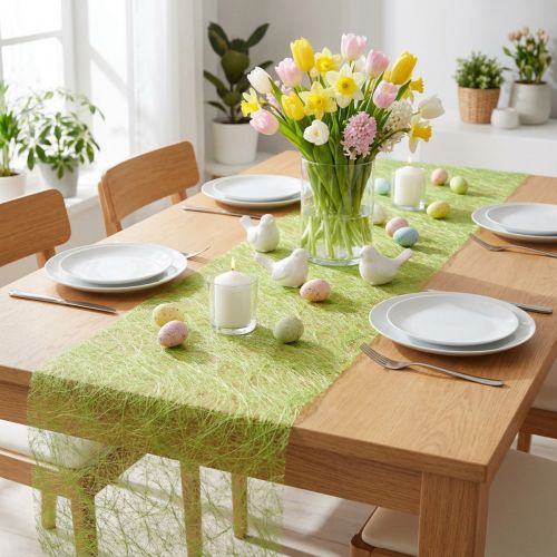 Déco polaire Sizoweb chemin de table vert citron 30cm 5m | Floristik24.be