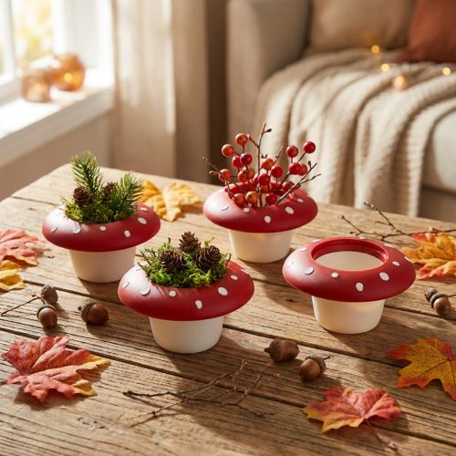 Article Agaric mouche décoratif Ø6cm 11 pcs
