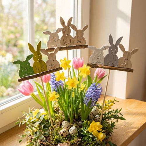 Fiche de déco lapin H37cm 8pcs | Floristik24.be