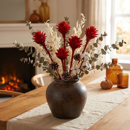 Protées séchées Plumosum Rouge 3cm - 6cm 25 pcs | Floristik24.be