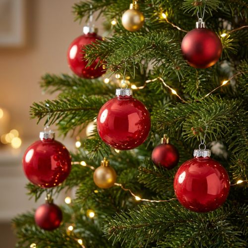 Boules de Noël rouges, décorations de sapin en verre brillant, Ø6 cm, lot de 24 | Floristik24.be