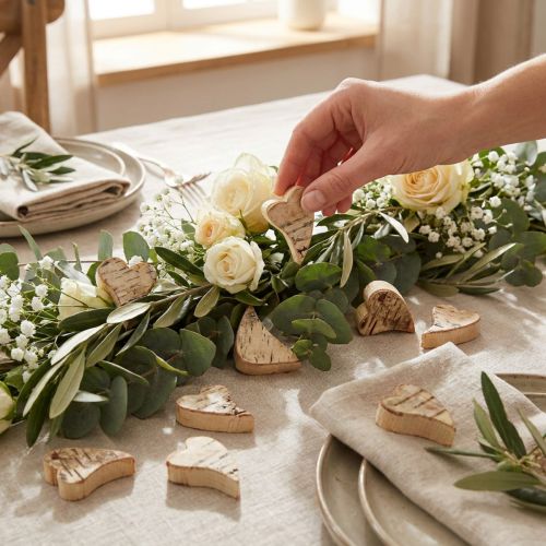Coeurs en bois avec écorce de bouleau Coeurs de bouleau 3–4 cm 30 pcs | Floristik24.be