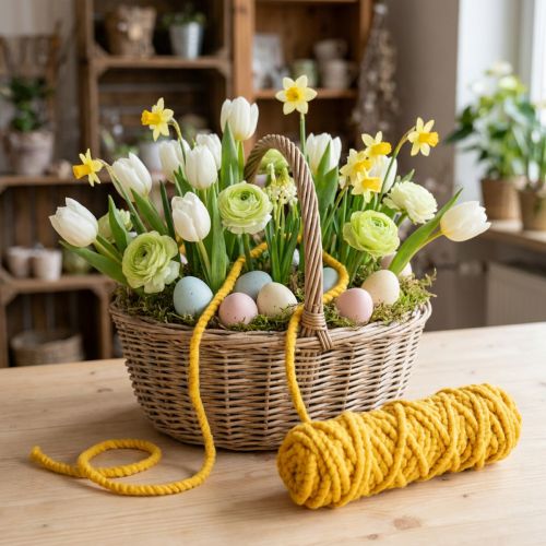 Cordon de feutre moelleux Mirabell jaune jaune 25 m | Floristik24.be
