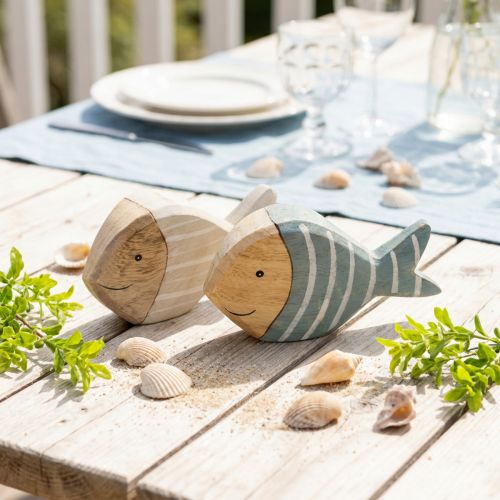 Décoration de table à poisson en bois support à poisson bois 15×8cm 2 pcs | Floristik24.be