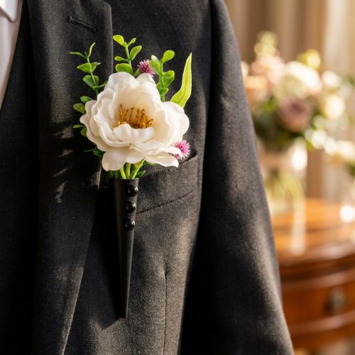 Pin's pour hommes avec aimant Noir, mat | Floristik24.be