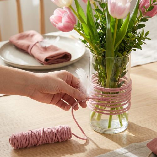 Fil à mèche, cordon en feutre, rose antique, 55 m | Floristik24.be