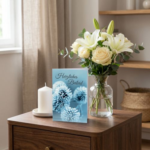 Carte de sympathie « Sincères condoléances » avec enveloppe 1 pc | Floristik24.be