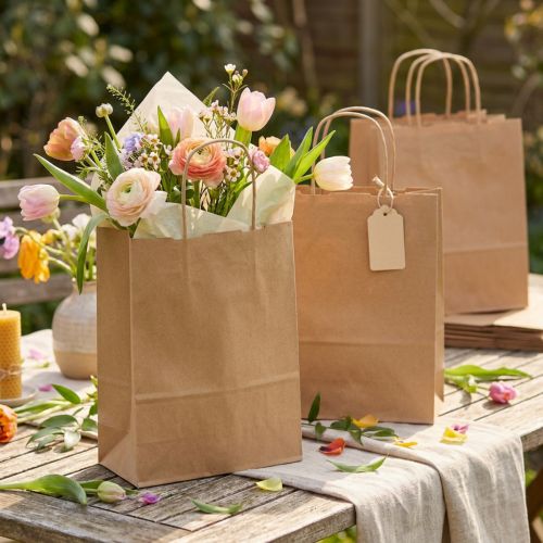 Sacs en papier sacs en papier sacs en papier 18x8cm 50 pcs | Floristik24.be