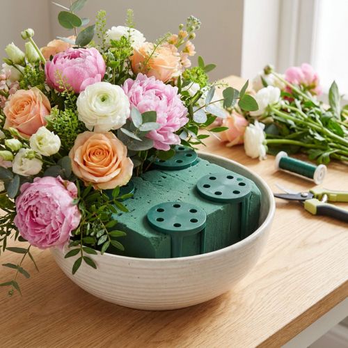 Porte-épingles support de composition florale pour mousse florale vert 3cm 50 pcs | Floristik24.be