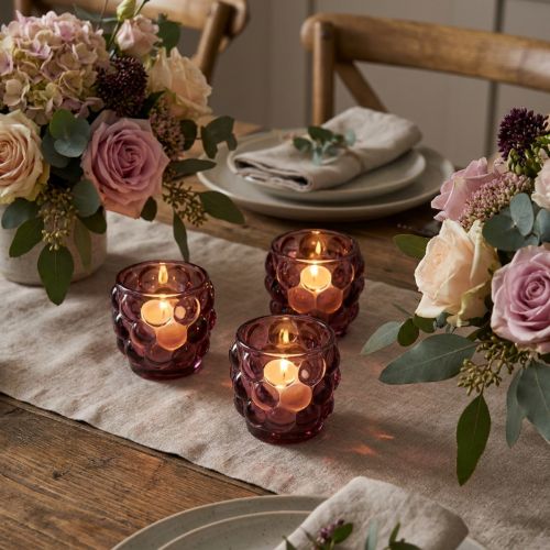 Bougeoir photophore en verre Berry Ø7cm H7cm 6 pcs | Floristik24.be