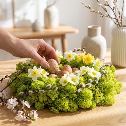Mousse déco mousse de rennes vert clair stabilisée 400g | Floristik24.be