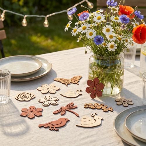 Article Décoration à disperser fleurs animaux mélange décoration d'été B3–4cm 72 pcs