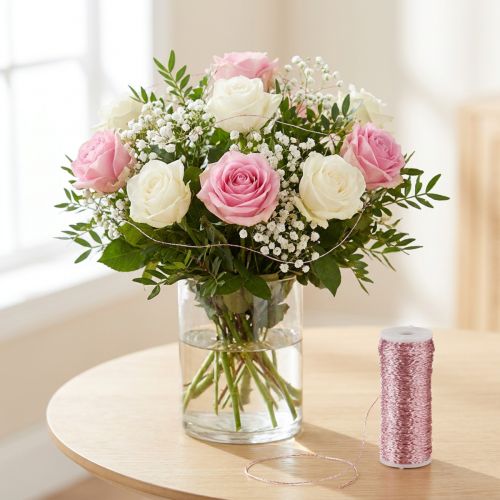 Fil effet bouillon, rose, Ø 0,30 mm, 100 g/140 m - fil pour loisirs créatifs, fil de cuivre décoratif | Floristik24.be