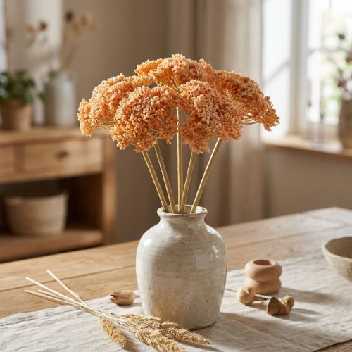Achillée artificielle fleurs artificielles orange 50cm 5pcs en bouquet | Floristik24.be
