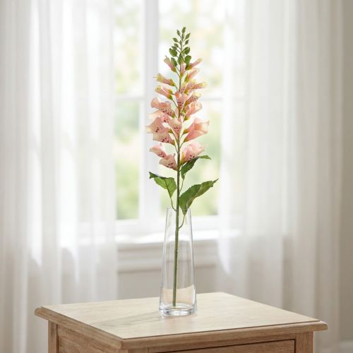 Fleur artificielle de digitale saumon tige fleur artificielle H90cm | Floristik24.be