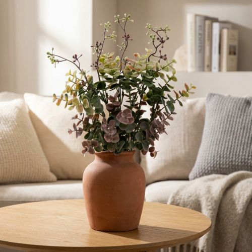 Buisson d'Eucalyptus Eucalyptus Artificiel Vert Rouge 39cm | Floristik24.be