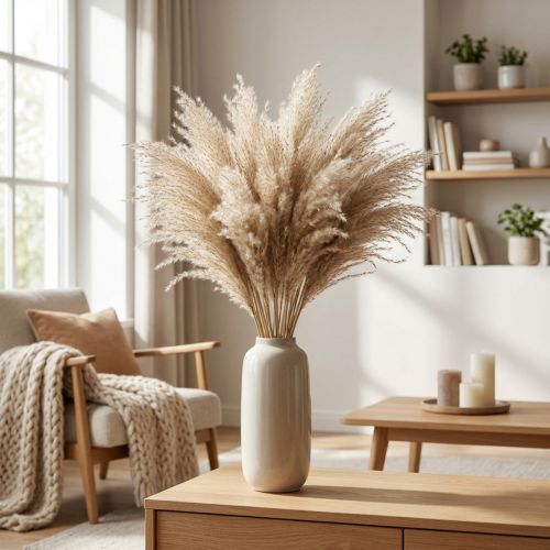 Herbe sèche Miscanthus 55-75cm herbe à plumes naturelle 100 pcs | Floristik24.be