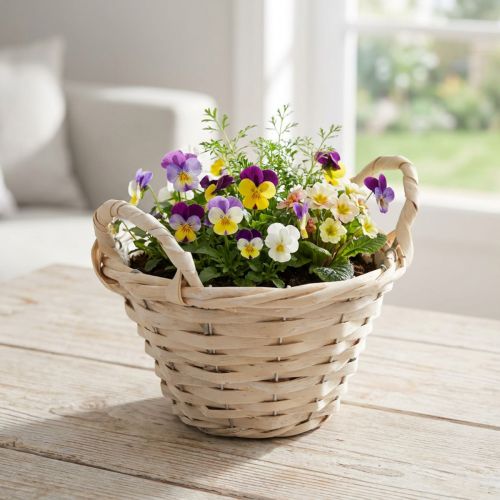 Panier décoratif à chips avec poignées pour des idées de design polyvalentes | Floristik24.be
