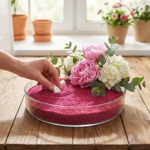 Couleur sable 0.5mm fuchsia 2kg | Floristik24.be