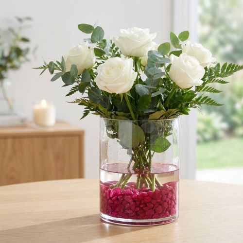 Pierres décoratives 9mm - 13mm fuchsia 2kg | Floristik24.be