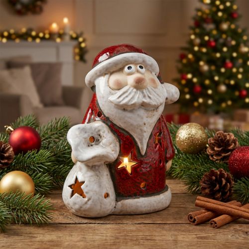 Photophore déco Père Noël Christmas H15cm | Floristik24.be