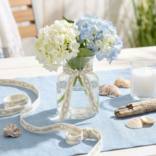 Ruban décoratif ruban coton maritime cordes crème 15mm 20m | Floristik24.be