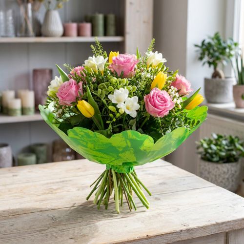 Manchettes rosaces Ø 38 cm vert 50 p. | Floristik24.be