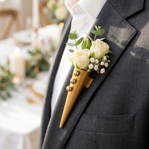 Épingle de mariage avec aimant, or mat 7cm | Floristik24.be