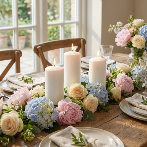 Bougie pilier 150/80 blanc 6 pcs | Floristik24.be