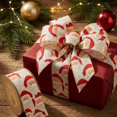 Ruban décoratif Père Noël 60 mm 10 m | Floristik24.be