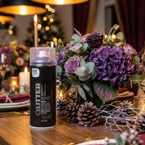 Spray Pailleté Violet Effet Montana Spray Pailleté Améthyste 400ml | Floristik24.be