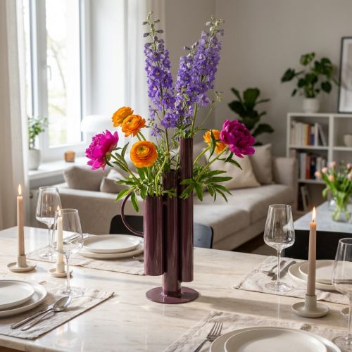 Vase fin et moderne pour une décoration de table élégante ; vase décoratif exclusif au design remarquable ; 31 cm | Floristik24.be