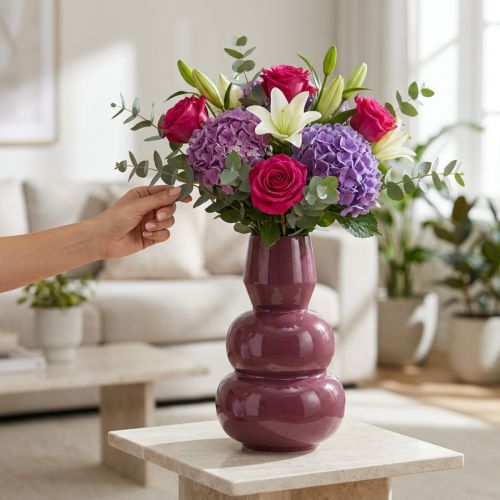 Vase au design moderne pour une décoration et un aménagement intérieur élégants, 29 cm | Floristik24.be