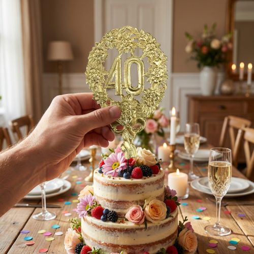 Anniversaire numéro 40 Ø8cm 10pcs | Floristik24.be