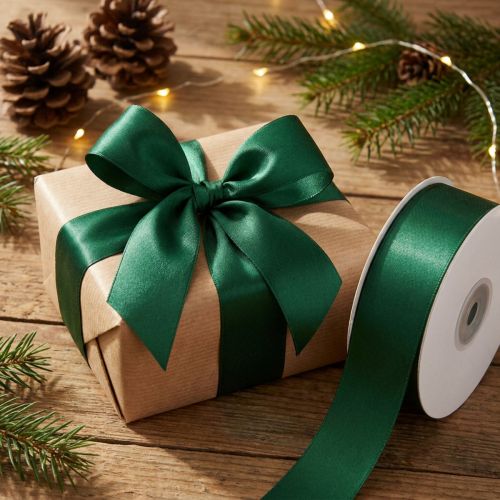 Ruban cadeau et décoration 50 m vert foncé | Floristik24.be