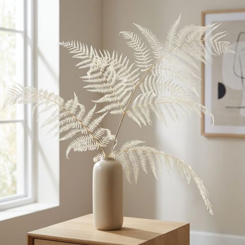 Fougère séchée décoration fougère fougère blanchie H75cm 10 pcs | Floristik24.be