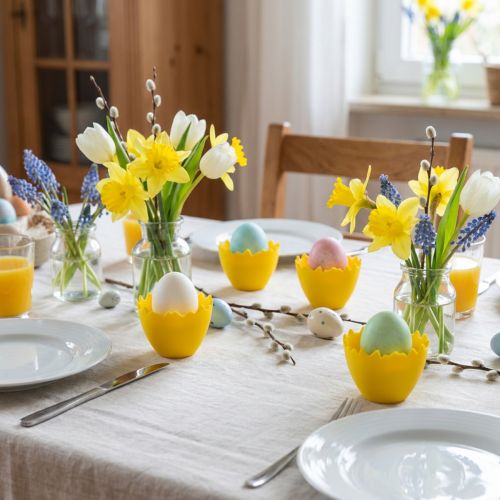 Coquetiers Ø9cm 20 pcs jaune | Floristik24.be