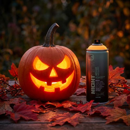 Article Bombe de peinture fluorescente Nightglow Orange 400 ml