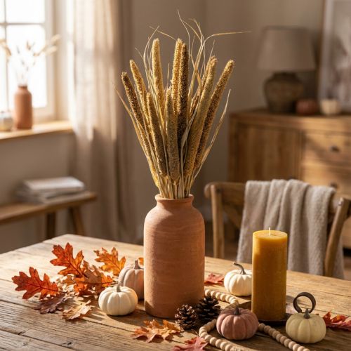 Fleuristerie sèche Céréales Botte d'épis de millet séchés 45cm | Floristik24.be