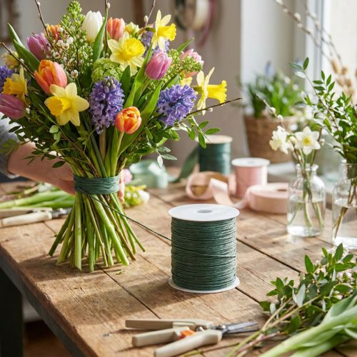 Cordon papier enroulé Ø2mm 100m Vert | Floristik24.be