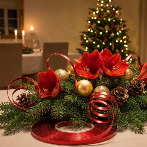 Fil plat en aluminium rouge, 5 mm x 10 m, fil décoratif pour fleuriste | Floristik24.be