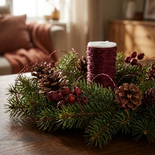 Fil effet bouillon Ø0,30 mm 140 m Bordeaux pour loisirs créatifs et décoration | Floristik24.be