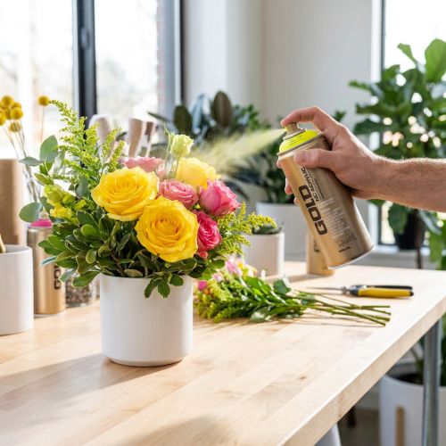 Spray de couleur jaune Montana en bombe acrylique néon 400 ml | Floristik24.be