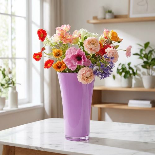 Vase "Fizzy" Ø20cm H35cm Violet 1 pc | Floristik24.be