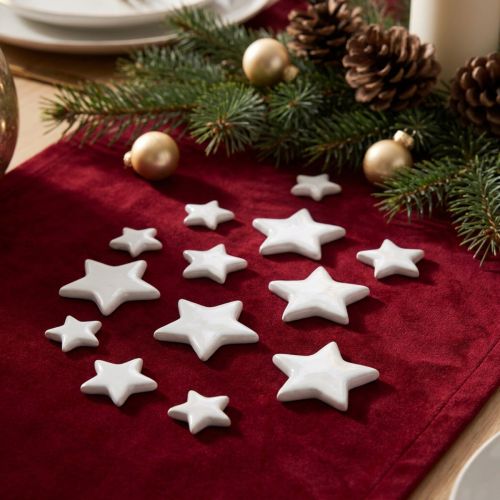 Étoiles décoratives à disperser blanches 4-5cm 72 pcs | Floristik24.be
