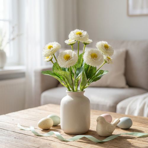 Ceinture Bellis blanc 22cm 4pcs | Floristik24.be