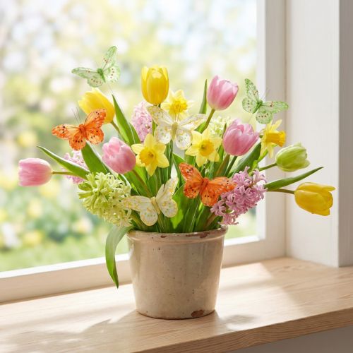 Papillons déco sur fil 10cm 12P | Floristik24.be